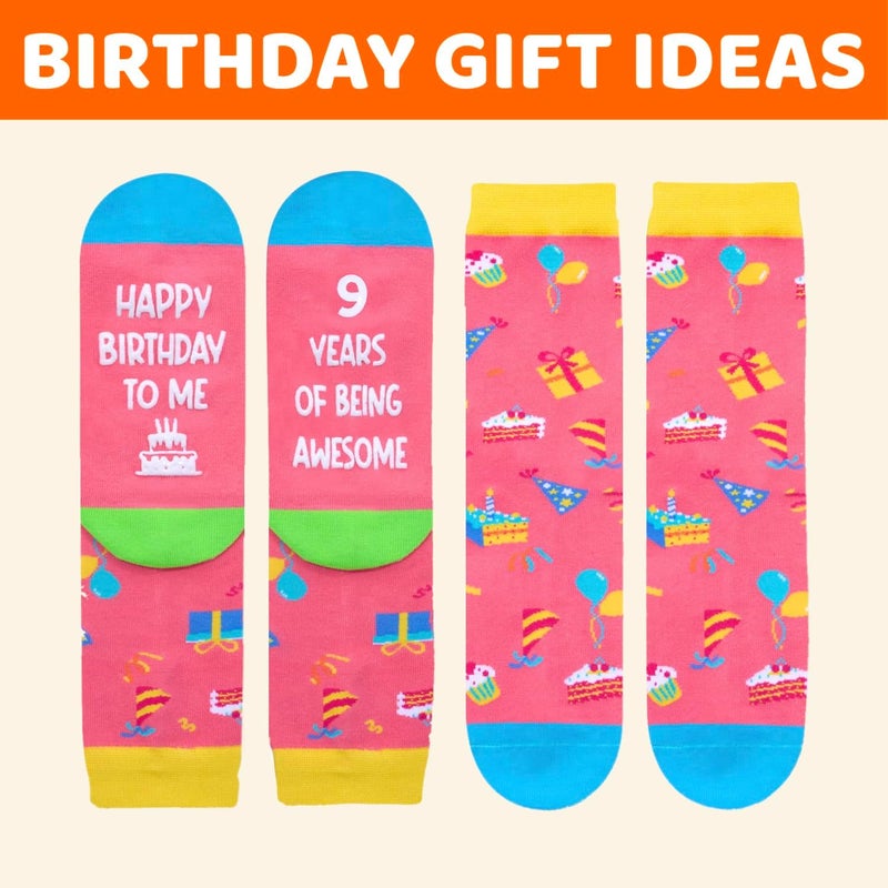 Zmart Birthday Gifts Idea for Girl - Preteen Socks for Kids Girl Age 8-12, Pink - Image 3